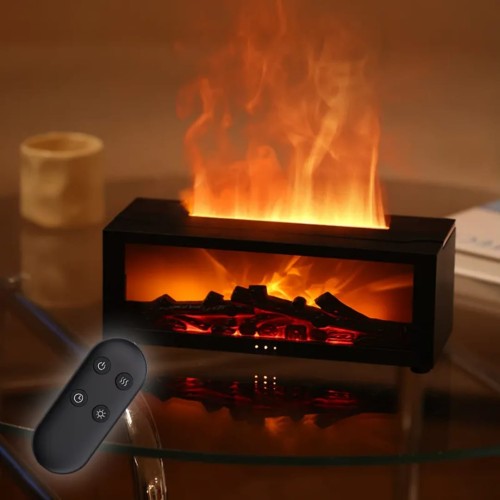 Dynamic Flame Fireplace Diffuser & Cool Mist Humidifier