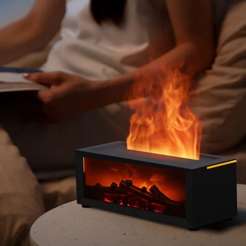 Dynamic Flame Fireplace Diffuser & Cool Mist Humidifier