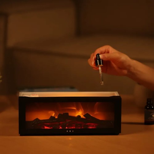 Dynamic Flame Fireplace Diffuser & Cool Mist Humidifier