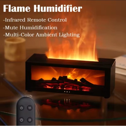 Dynamic Flame Fireplace Diffuser & Cool Mist Humidifier