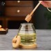 Glass Honey Storage Jar with Wooden Lid