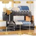 Kitchen Dish Bowl Drainer Rack with Drain Basket