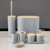 8pcs Luxury Bamboo Plastic Bathroom Accessories Set 8pcs Luxury Bamboo Plastic Bathroom Accessories Set