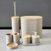 8pcs Luxury Bamboo Plastic Bathroom Accessories Set 8pcs Luxury Bamboo Plastic Bathroom Accessories Set