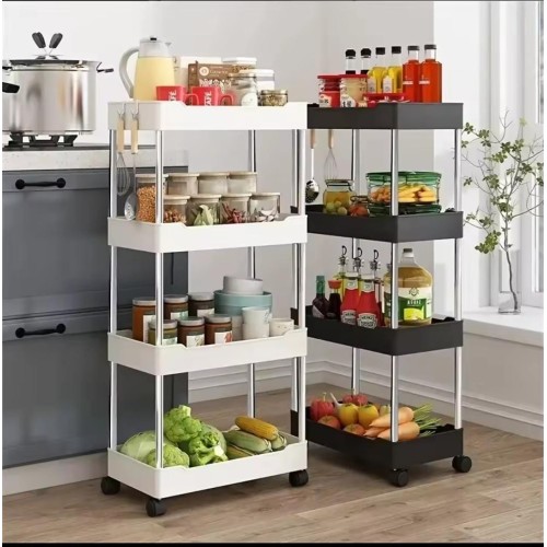 4-Layer Multipurpose Storage Rack with Wheels 4-Layer Multipurpose Storage Rack with Wheels