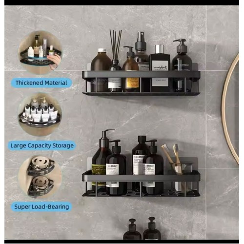 2pcs Aluminum Alloy Rectangular Shelf