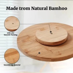Single Layer Bamboo Rotating Spice Rack