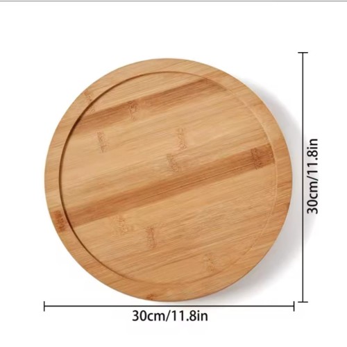 Single Layer Bamboo Rotating Spice Rack Single Layer Bamboo Rotating Spice Rack