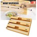 Bamboo Wrap Dispenser with Cutter – 3 Layer Bamboo Wrap Dispenser with Cutter – 3 Layer