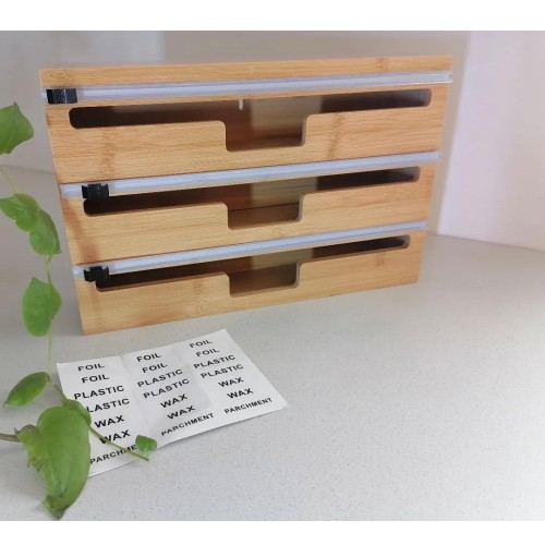 Bamboo Wrap Dispenser with Cutter – 3 Layer