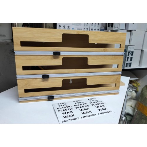Bamboo Wrap Dispenser with Cutter – 3 Layer