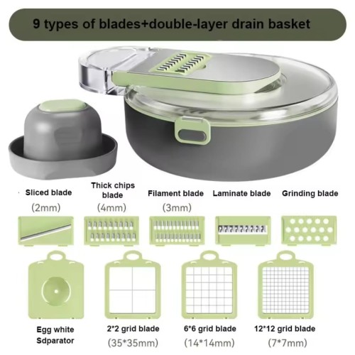 Multi-Functional 9-in-1 Vegetable Chopper & Cutter Multi-Functional 9-in-1 Vegetable Chopper & Cutter