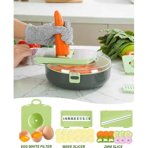 Multi-Functional 9-in-1 Vegetable Chopper & Cutter Multi-Functional 9-in-1 Vegetable Chopper & Cutter