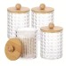 Diamond Acrylic Organizer with Bamboo Lid