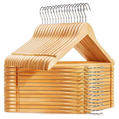 10pcs Wooden Clothes Hangers – Light Brown 10pcs Wooden Clothes Hangers – Light Brown