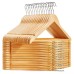 10pcs Wooden Clothes Hangers – Light Brown