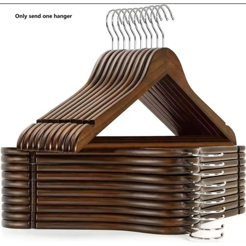 10pcs Wooden Clothes Hangers – Light Brown 10pcs Wooden Clothes Hangers – Light Brown