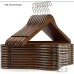 10pcs Wooden Clothes Hangers – Light Brown