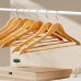 10pcs Wooden Clothes Hangers – Light Brown