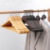 10pcs Wooden Clothes Hangers – Light Brown