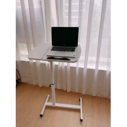 Adjustable Overbed Laptop Table with Wheels