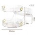 Diamond Acrylic Rotating Lazy Susan – 2-Tier, Clear with Gold Handles Diamond Acrylic Rotating Lazy Susan – 2-Tier, Clear with Gold Handles