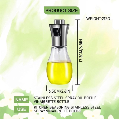 Oil Spray Bottle – 200ml Kitchen Cooking Tool