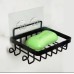 Wall-Mounted Stainless Steel Soap Dish – Black