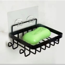 Wall-Mounted Stainless Steel Soap Dish – Black