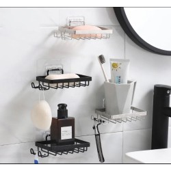 Wall-Mounted Stainless Steel Soap Dish – Black