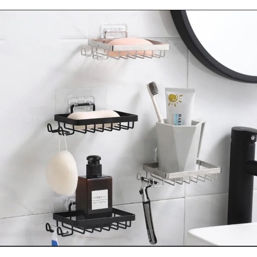 Wall-Mounted Stainless Steel Soap Dish – Black Wall-Mounted Stainless Steel Soap Dish – Black