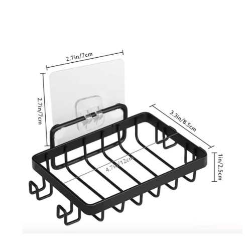 Wall-Mounted Stainless Steel Soap Dish – Black Wall-Mounted Stainless Steel Soap Dish – Black