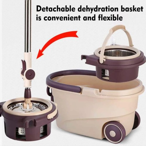 360° Spin Mop with Bucket – Stainless Steel Basket 360° Spin Mop with Bucket – Stainless Steel Basket