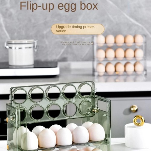 Auto-Flip Fridge Egg Storage Box Auto-Flip Fridge Egg Storage Box