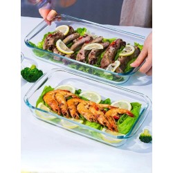 3pcs Baking And Microwaveable Glass Casserole Tins