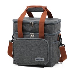 Double Layer Insulated Lunch Bag