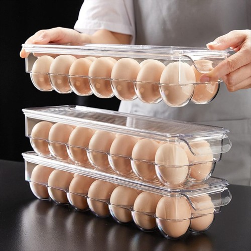 14-Grid Acrylic Egg Tray – Durable Kitchen Organizer 14-Grid Acrylic Egg Tray – Durable Kitchen Organizer
