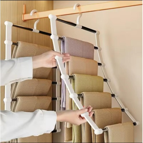 6-Layer Multi-Functional Clothes Hanger – Space Saver 6-Layer Multi-Functional Clothes Hanger – Space Saver
