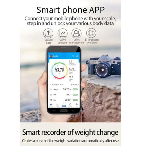 Bluetooth BMI Weighing Scale – Smart Rechargeable Bluetooth BMI Weighing Scale – Smart Rechargeable