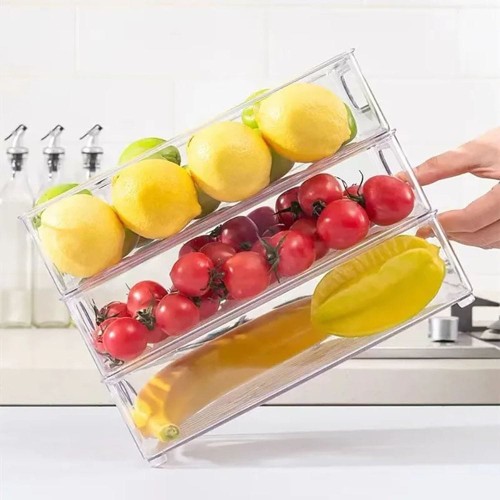 Acrylic Fridge & Pantry Storage Organizer – Stackable Acrylic Fridge & Pantry Storage Organizer – Stackable