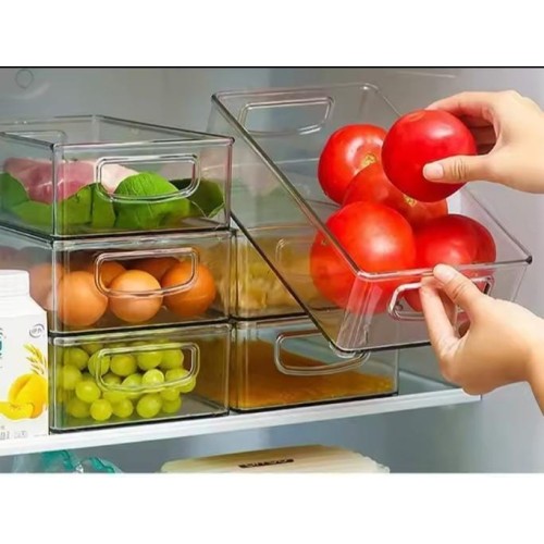Acrylic Fridge & Pantry Storage Organizer – Stackable Acrylic Fridge & Pantry Storage Organizer – Stackable