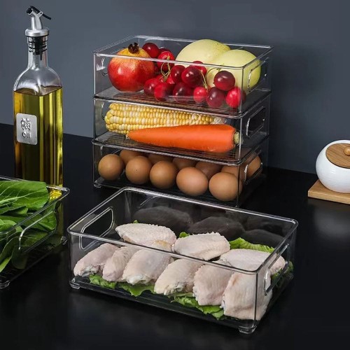 Acrylic Fridge & Pantry Storage Organizer – Stackable Acrylic Fridge & Pantry Storage Organizer – Stackable