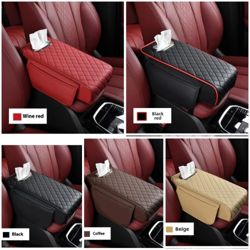 2-in-1 Car Armrest Cushion with Tissue Storage