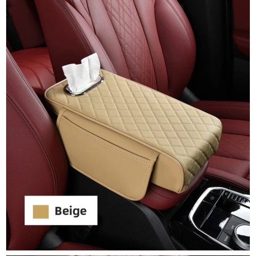 2-in-1 Car Armrest Cushion with Tissue Storage