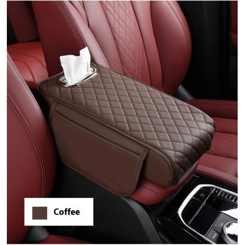 2-in-1 Car Armrest Cushion with Tissue Storage
