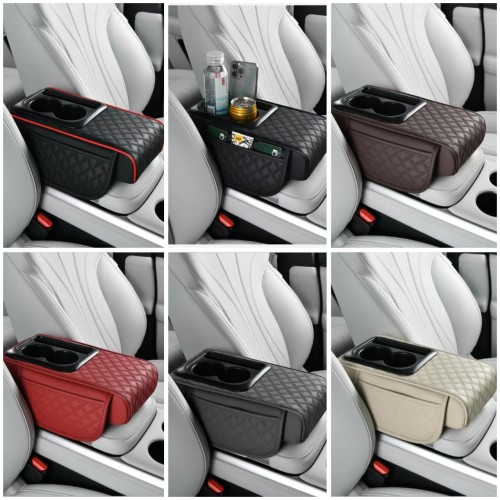 Car Armrest Cushion with Cup & Phone Holder Car Armrest Cushion with Cup & Phone Holder