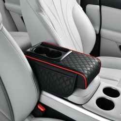 Car Armrest Cushion with Cup & Phone Holder