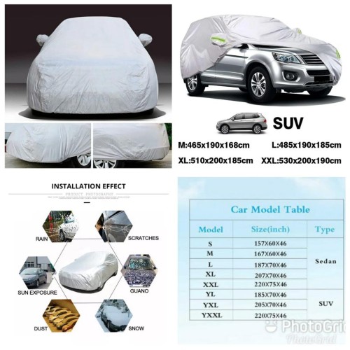 Universal Grey Car Cover – Weatherproof