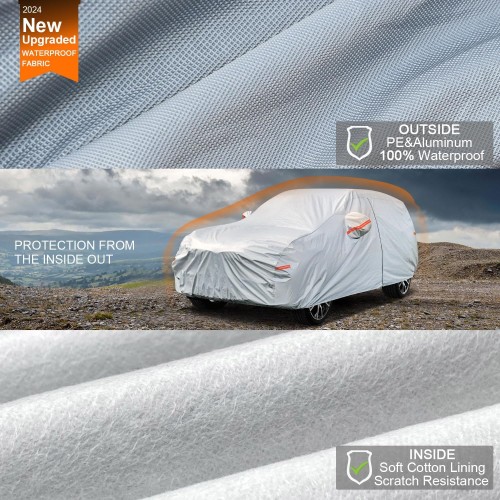 Universal Grey Car Cover – Weatherproof
