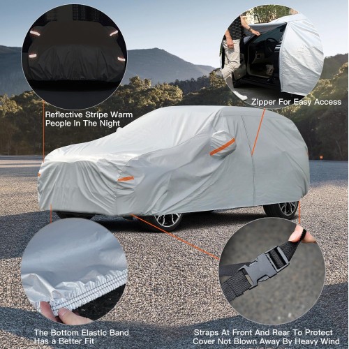 Universal Grey Car Cover – Weatherproof